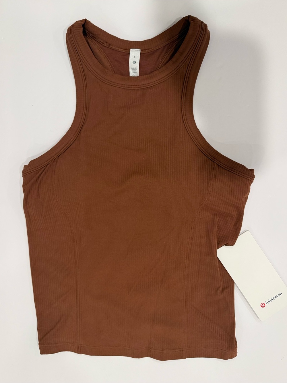 NWT‼️Lululemon Ribbed Nulu Racerback Yoga Tank - Size 8 Roasted Brown